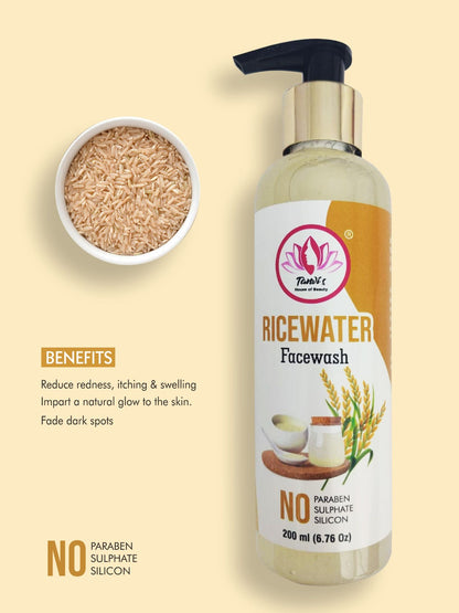 Rice water face wash